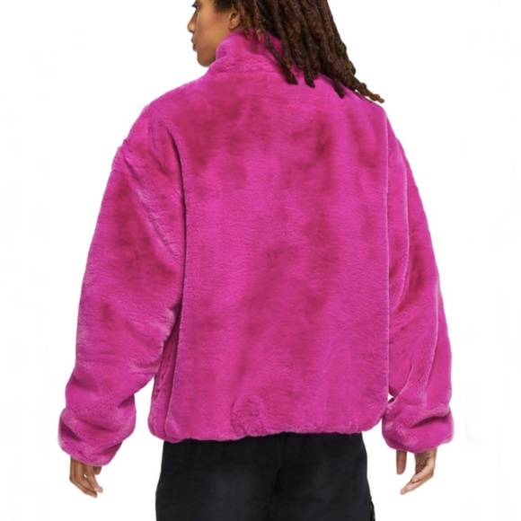 Nike Faux Fur Jacket in Cactus Flower - Picture 6 of 9